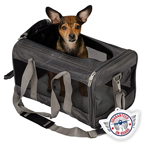 Sherpa Original Deluxe Travel Pet Carrier Airline Approved Guaranteed On Board Charcoal Gray Medium