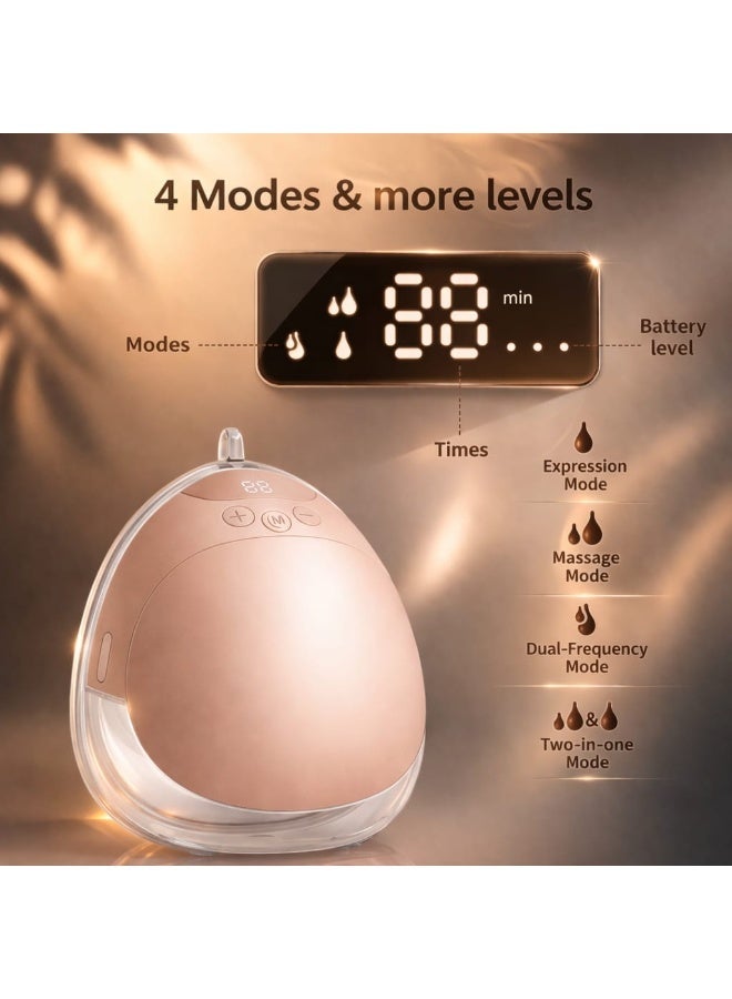 Smart Wearable Electric Breast Pump W08 – Hands-Free, App Control, 4 Modes & 12 Levels, Overflow Protection, Rechargeable Portable Milk Pump (200ml, BPA-Free) - Image 4