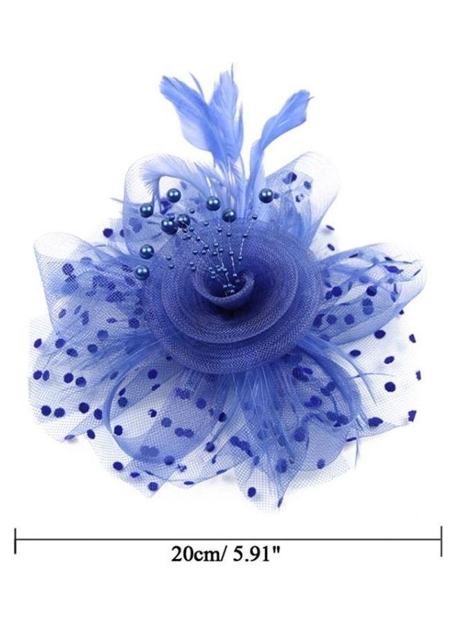 BGM Handmade Bride Wedding Photo Hat Headwear Blue - Image 2