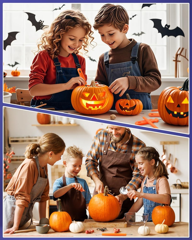 Luditek Pumpkin Carving Kit, 11 Pieces Halloween Jack-O-Lanterns Professional Stainless Steel Pumpkin Carving Tools, Pumpkin Cutting Supplies Tool Kit Halloween Gifts for Adults Kids - Image 5