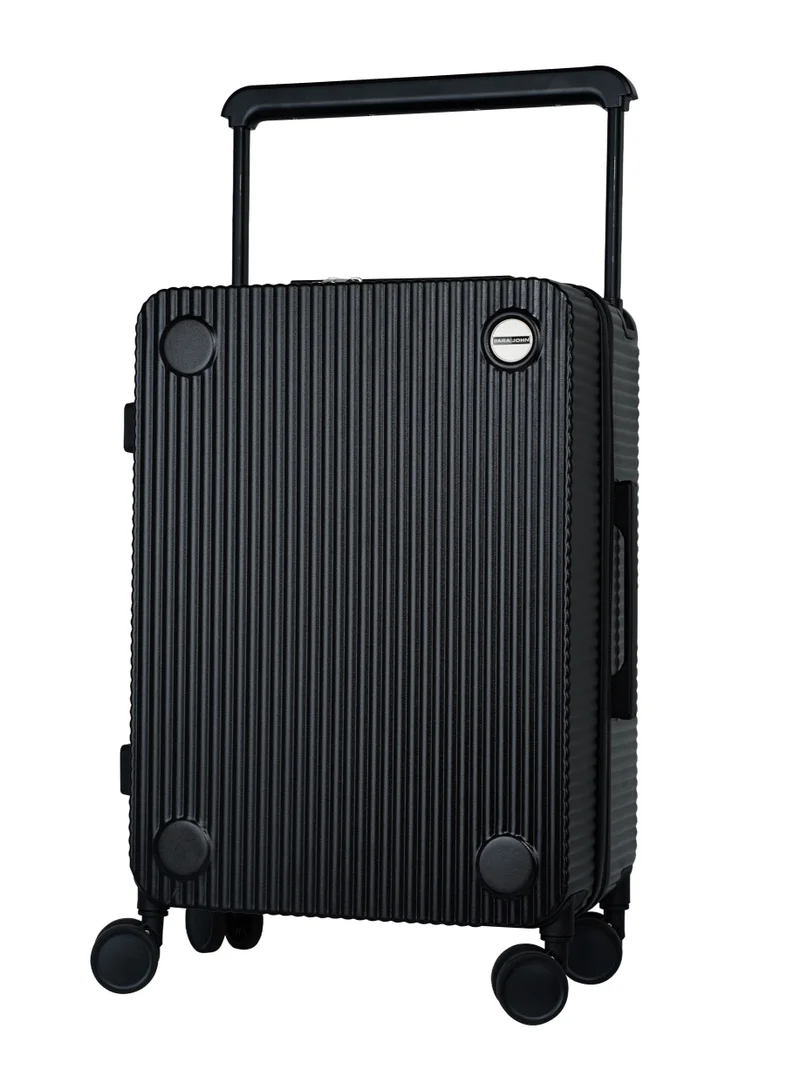 Trio Premium Wide Handle Spinner Carry On Luggage Trolley with TSA Lock 20 Inch Black