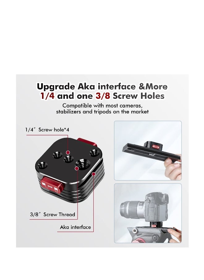 Generic - Quick Release Plate, Quick Release System QR Plate with Arca Swiss Slot Universal 1/4 to 3/8 Screw,  for Tripod/Monopod/Camcorders - Image 1