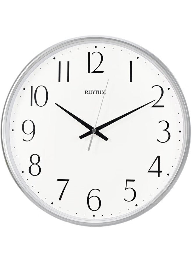 Rhythm Silent Living Room Wall Clock, Modern Minimalist Wall Clock, Bedroom Home Wall Clock, 32Cm Dazzling Silver Cmg529Xc19 - Image 1