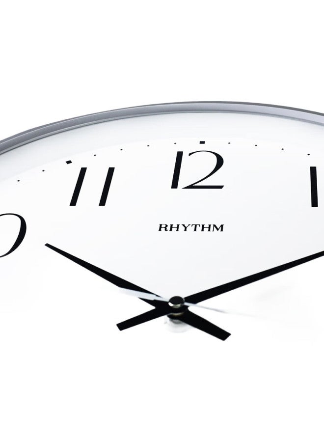 Rhythm Silent Living Room Wall Clock, Modern Minimalist Wall Clock, Bedroom Home Wall Clock, 32Cm Dazzling Silver Cmg529Xc19 - Image 2