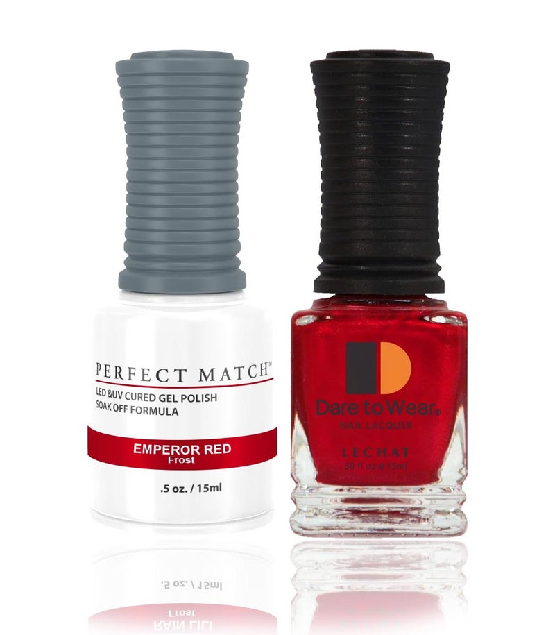 Lechat Perfect Match Gel Nail Polish 15ml Soak Off Long Lasting High Shine UV LED Gel Non Toxic Easy Application Wide Color Range for Manicure and Pedicure Emperor Red PMS03