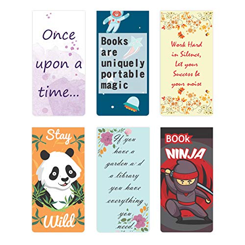 BOOKWORM Magnetic Bookmarks | Book Lovers Gift | Gift for Readers | Pack of 6 - Image 1