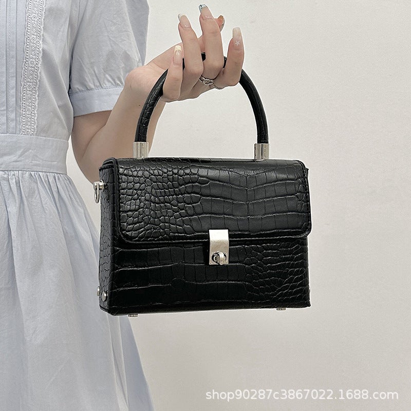 Handbag, Chain Bag, Crocodile Pattern Small Square Bag, Summer Fashion Small Bag, Women'S Shoulder Crossbody Bag, Fresh And Sweet - Image 3