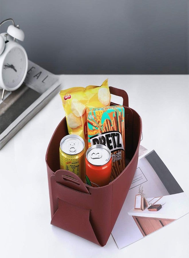 KINIVA Gift Baskets for Present-Valet Tray Organizer - Leather Dresser Organizer Box for Men and Women - Jewelry Accessories Catchall Vanity Tray for Table Desk Top (Red) - Image 3