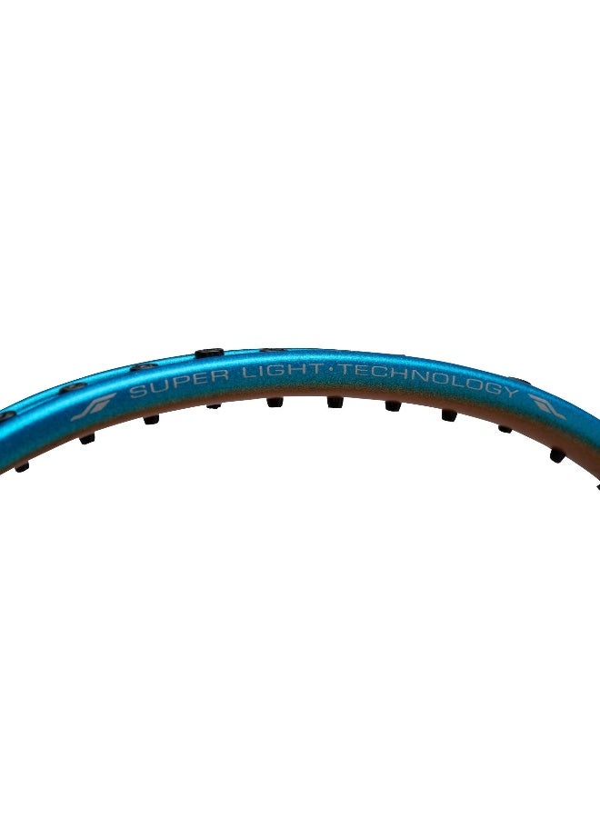 Li-Ning Super Series SS100 Carbon Graphite Badminton Strung Badminton Racket with Full Racket Cover ( Amber/Blue) - Image 4