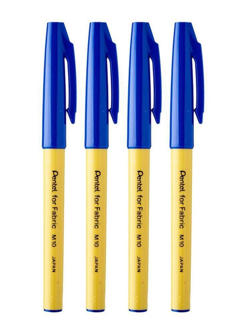 Pentel 4-Piece Fabric Marker Blue Ink - Image 1