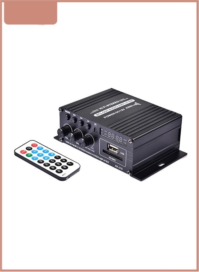 مضخم صوت 12 فولت للسيارة، مستقبل ستيريو HiFi مع راديو FM ومشغل MP3 - Image 1