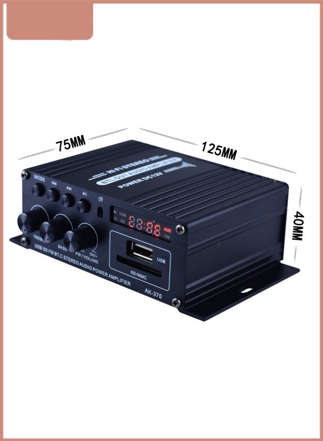 مضخم صوت 12 فولت للسيارة، مستقبل ستيريو HiFi مع راديو FM ومشغل MP3 - Image 2
