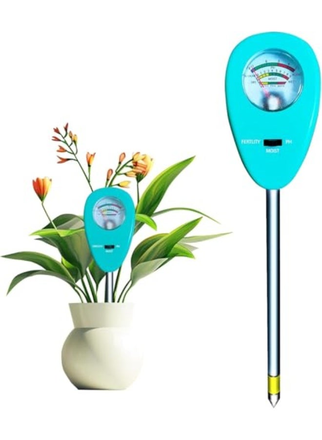 Generic Soil Moisture Meter, 3-in-1 Soil PH Fertility/Nutrients Tester, Soil Test for Indoor/Outdoor Plants, Garden, Farm, Lawn Care, No Batteries Required, Gifts for Plants Lover  - Image 1