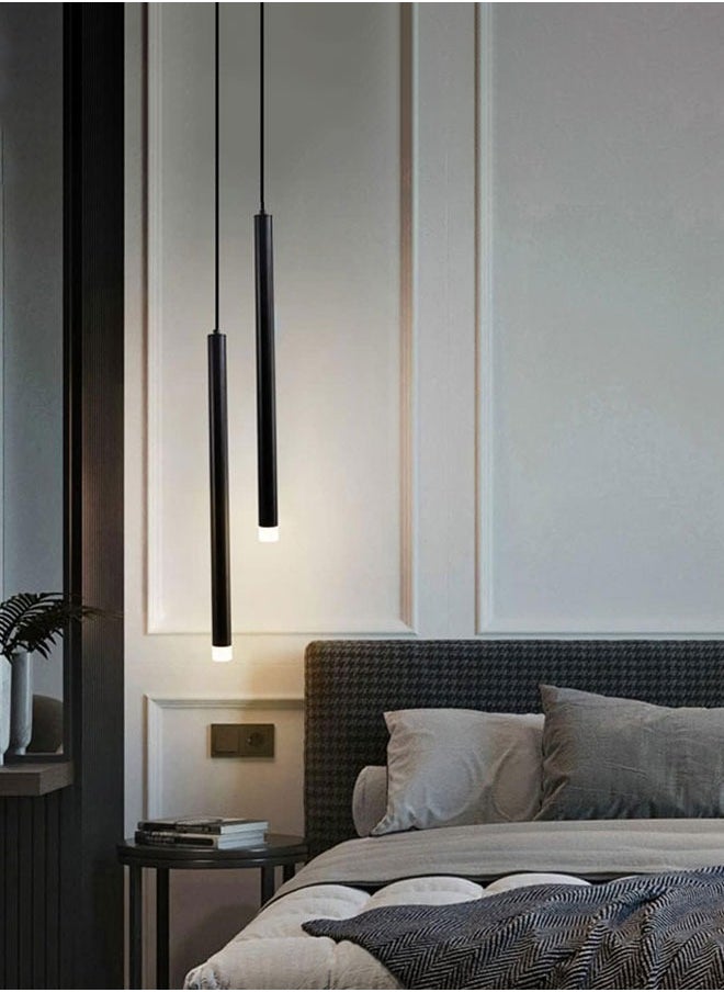 ٍSiera Light Single tube hanger in several colors, black color warm light 3 watt P19303  - Image 3