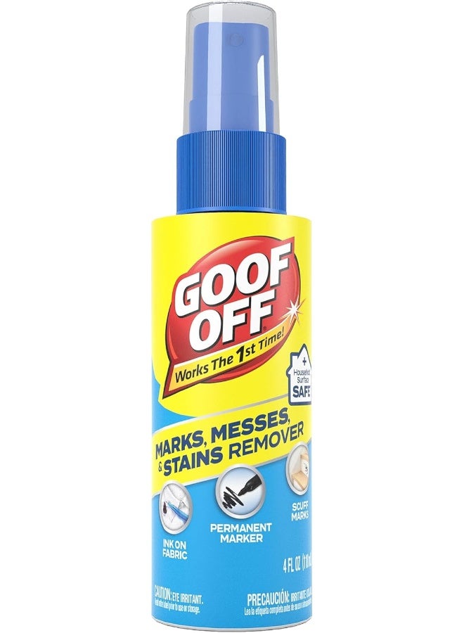 Goof Off - Household Heavy Duty Remover for Spots, Stains, Marks, and Messes – 4 fl. oz - Image 1