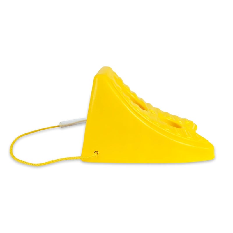 CREWBOLT Wheel Chock, PVC Yellow, Pack of 2 with Nylon Rope, Wheel Stopper, Movable, Prevents Vehicles from Rolling, 1.5 KG, 285L x 200W x 175H mm - Image 5
