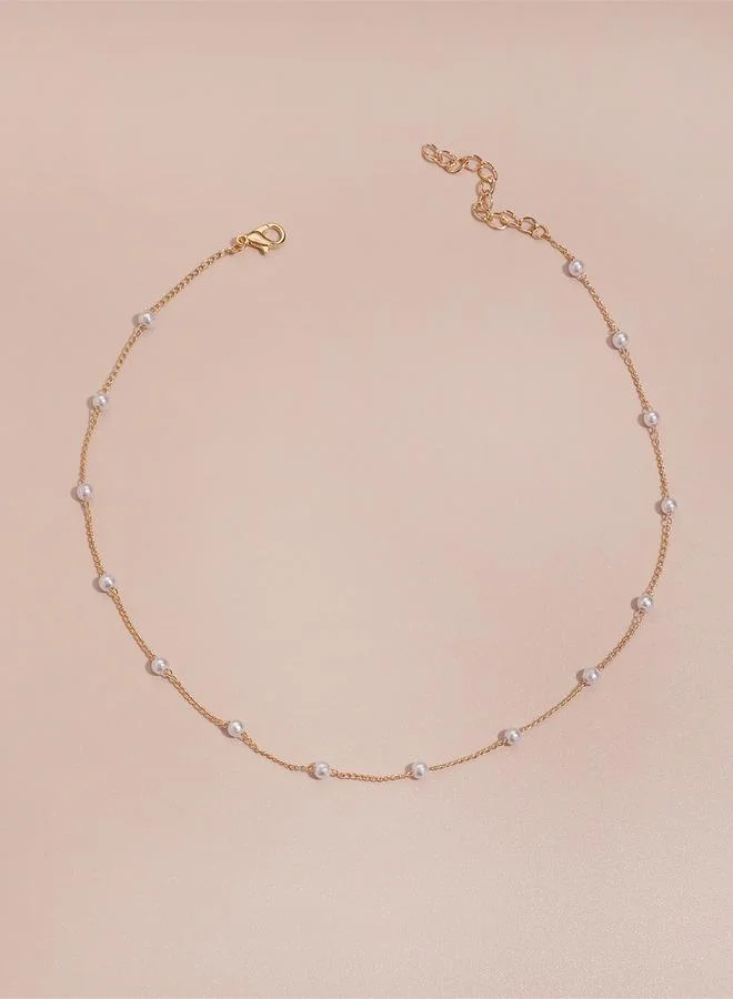 Take Two Take Two Faux Pearl Trail Necklace
