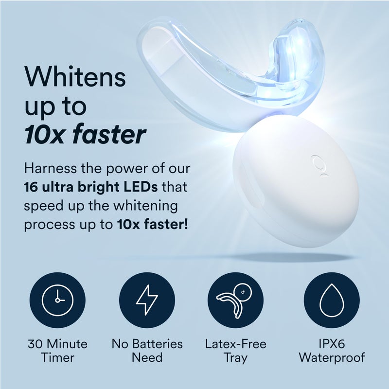 Auraglow Teeth Whitening Kit, LED Accelerator Light, 35% Carbamide Peroxide Teeth Whitening Gel, 20+ Whitening Treatments, Whitens up to 10 Shades in 7 Days - Image 3