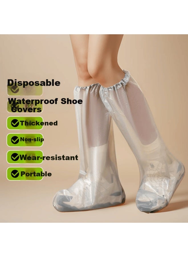 Bwnk Waterproof Rain Shoe Covers Thickened Wear-resistant Rain Boots For Men And Women 10-pack - Image 3