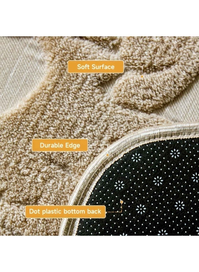 Rattan Shu Velveteen Carpet,Light Beige Three-Dimensional Rattan Shu Velveteen Three-Dimensional Long-Haired Living Room Carpet, Light Luxury Embossed Beige Floor Mat, Modern Minimalist Three-Dimensional Texture Beige Carpet, High-Density Plush Light Beige Carpet - Image 4