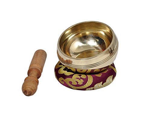 Dharma Store - Tibetan Meditation Singing Bowl - With Mallet & Silk Cushion - Image 4