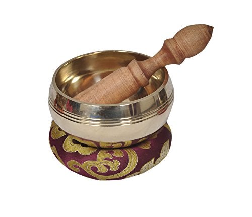 Dharma Store - Tibetan Meditation Singing Bowl - With Mallet & Silk Cushion - Image 3