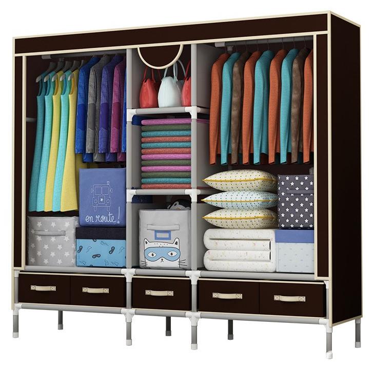MTL Fabric Wardrobe 185*45*172CM - Image 1