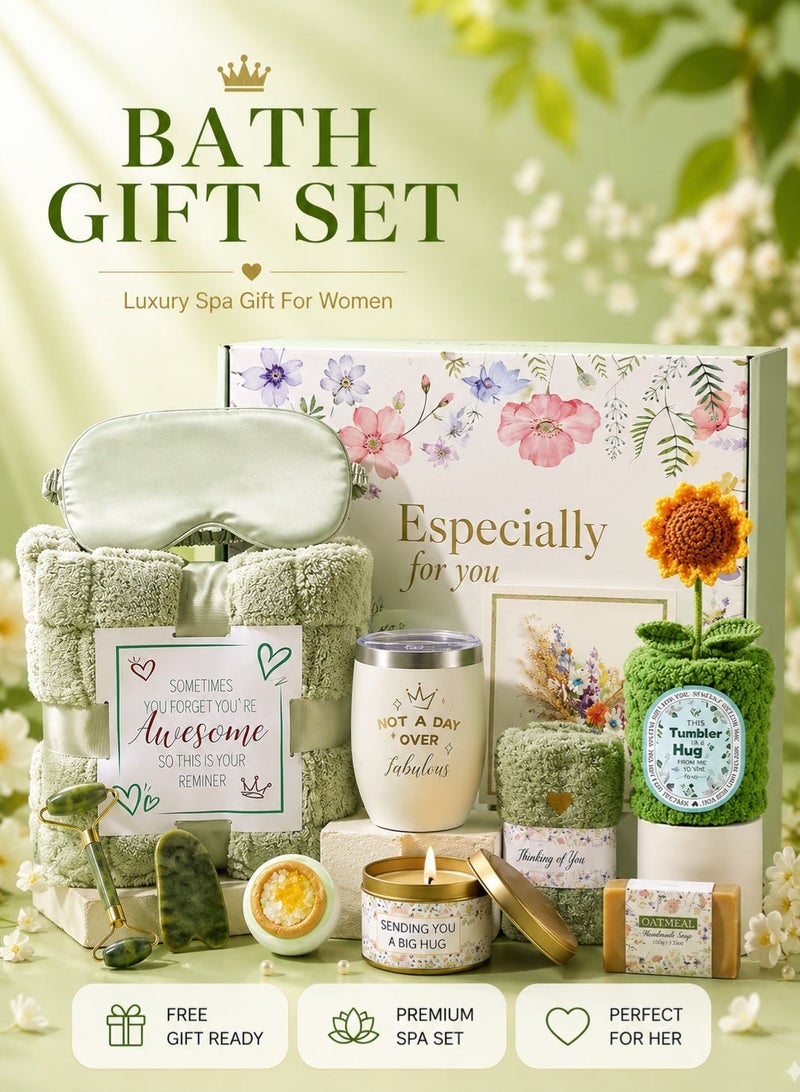 FUREUL Gifts Basket for Women - Mother's Day, Birthday Gifts for Women, Relaxing Spa Gift Basket Set, Unique Gift Ideas for Women, Gifts for Mom Sister Best Friend Wife, Coworker Teacher Nurse Gifts for Women Combined Materials - Image 1