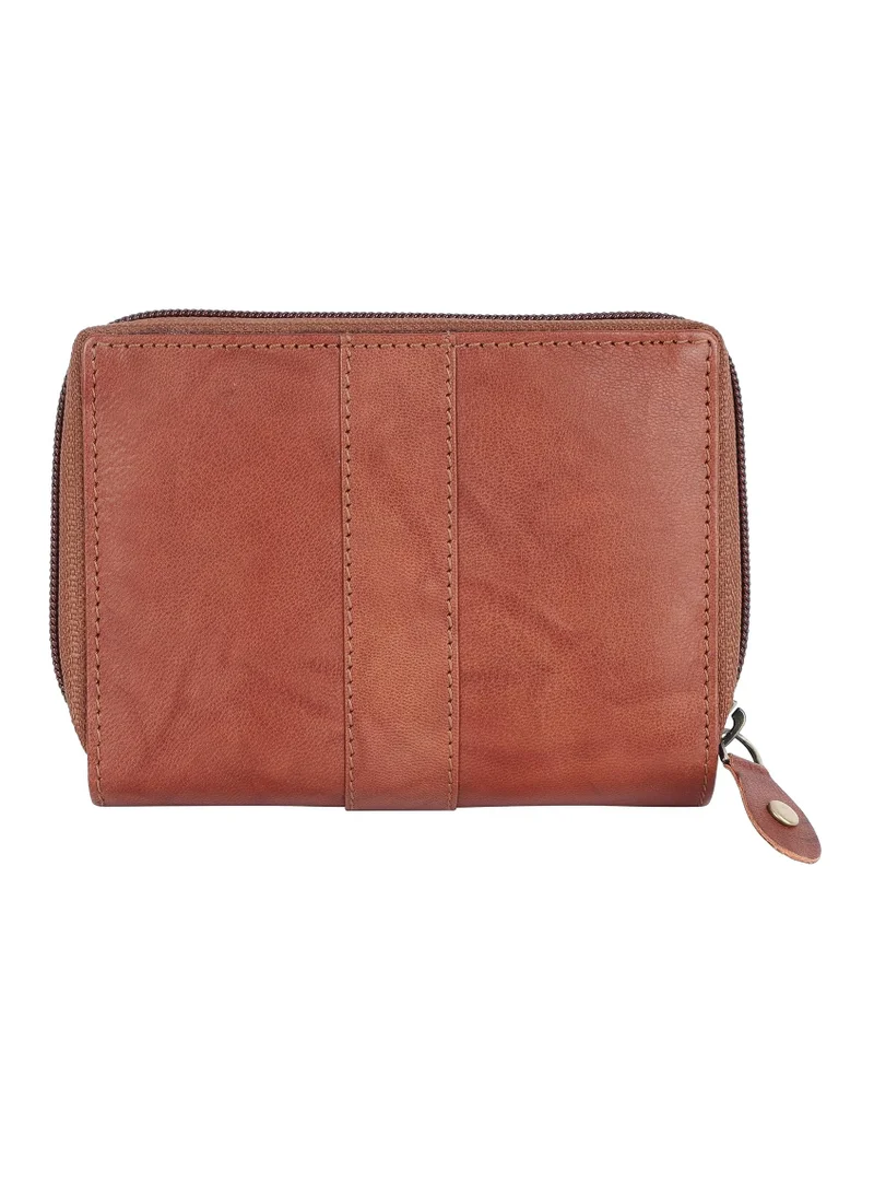 HAMMONDS FLYCATCHER Wallet for Women -  Leather Ladies Wallet - Antique Tan - 14 Card Slots - RFID Protection - 3 ID Card Slots - Women's Wallet - Button Closure - Daily Use, Money Purse | 9W9K