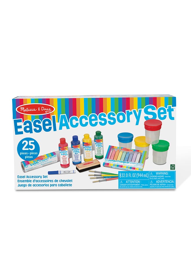 Melissa & Doug Deluxe Standing Art Easel - Dry-Erase Board, Chalkboard, Paper Roller  - Image 1