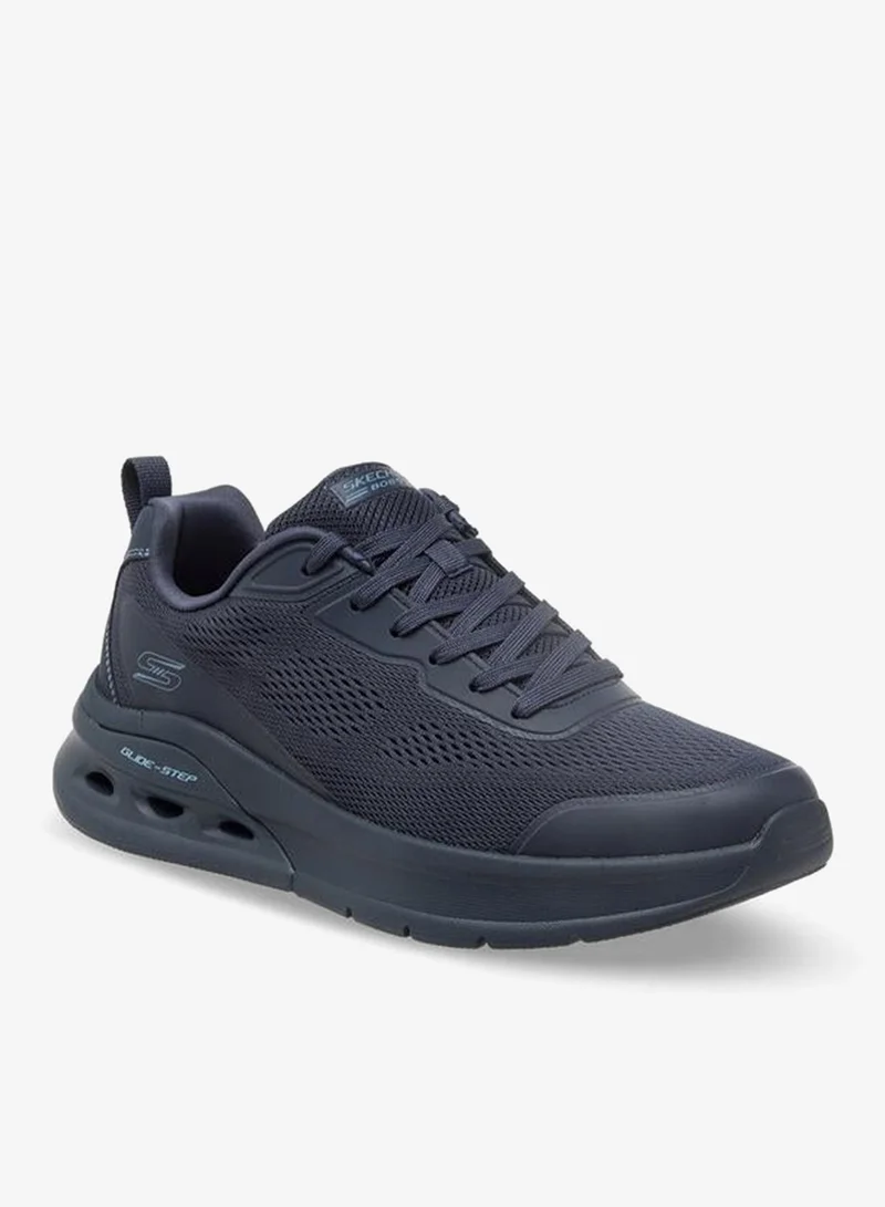 SKECHERS Men Textured Lace-Up Sports Shoes