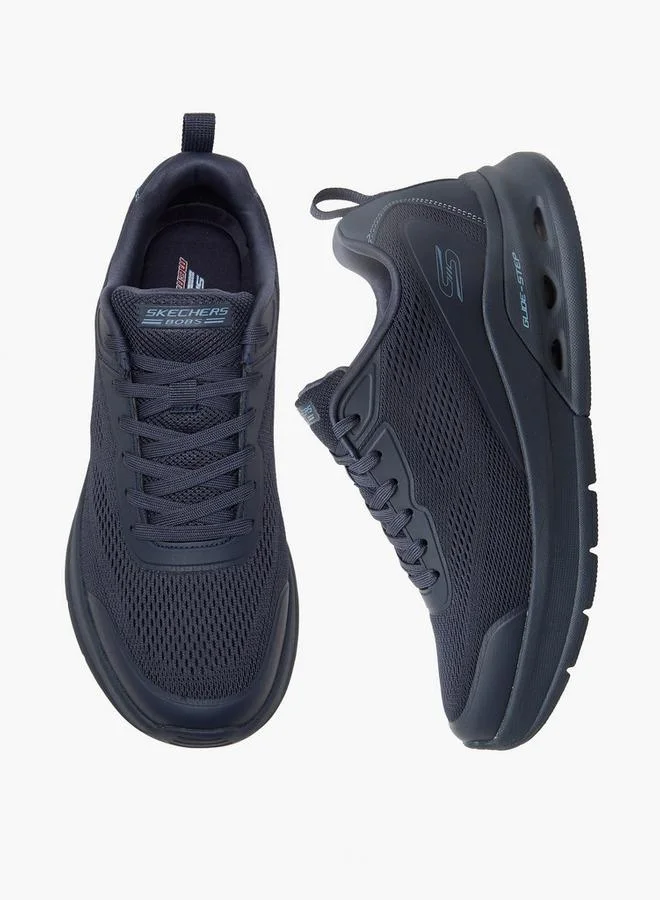 SKECHERS Men Textured Lace-Up Sports Shoes