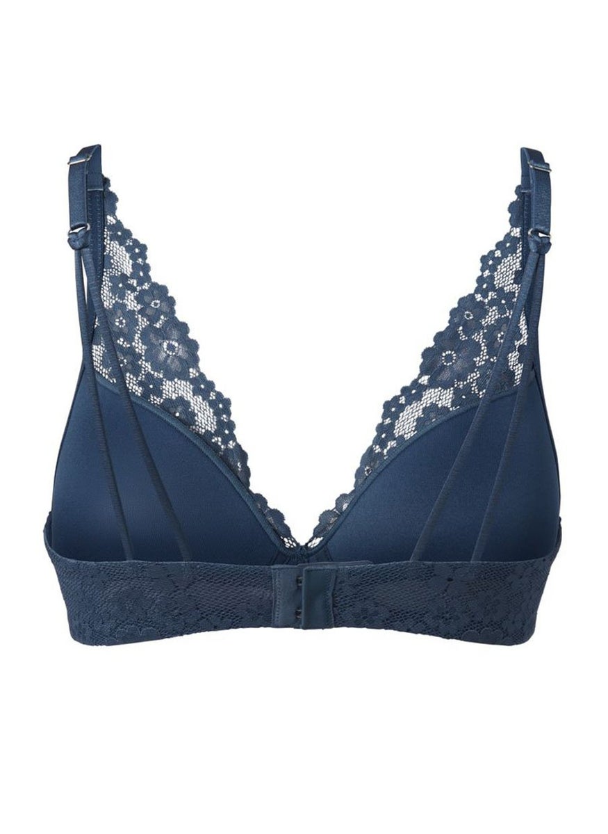 Tchibo Women 1 Piece Textured Lace Padded Bra, Blue  - Image 3