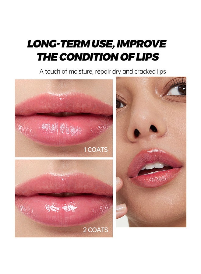 pudaier Lip Mask, Tinted Lip Balm, Long Lasting Hydrating, Repair Dry and Cracked Lips, Gloss Finish, High Gloss Tinted Lip, Moisturizer Lip, Glaze Hydrating Lip, Glow Oil Moisturizing Lip Gloss for Lips Makeup - Image 4