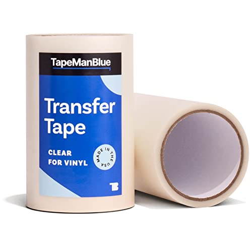 TapeManBlue Clear Transfer Tape for Vinyl - 6 inch Roll, Made in USA, Vinyl Transfer Tape with Medium to High Tack Adhesive for Crafts, Decals & Stickers (6 inch x 100 feet) - Image 1
