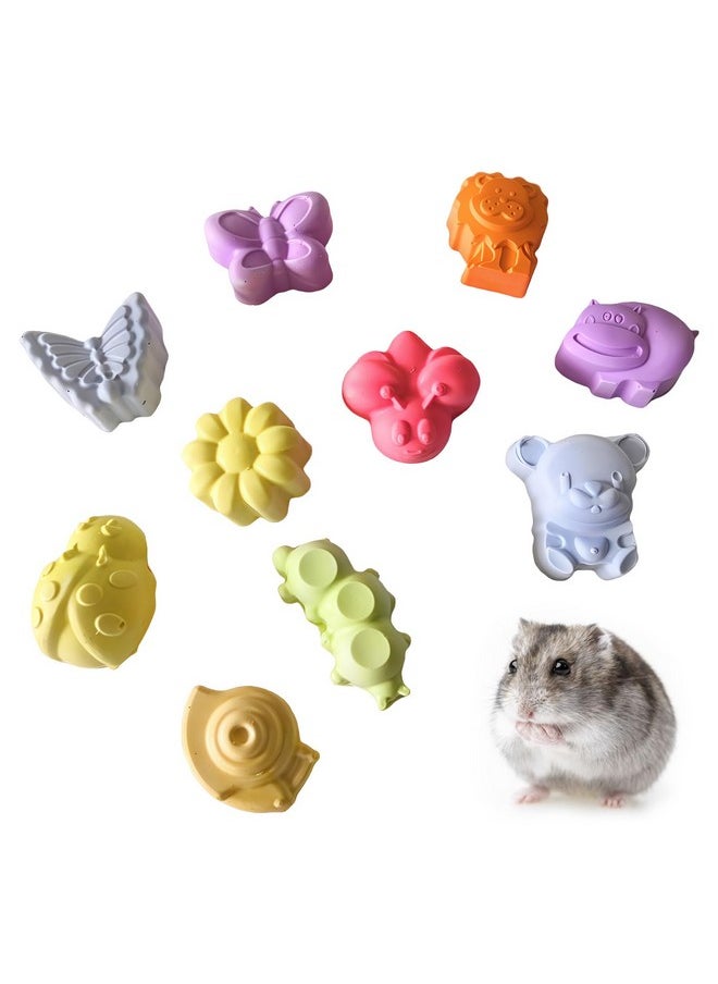 Hamiledyi 10 Pieces Hamster Teeth Grinding Lava Block Calcium Stone Chew Toys for Chinchillas Rabbits Gerbil Guinea Pig Syrian Hamster Squirrel Ferret  - Image 1