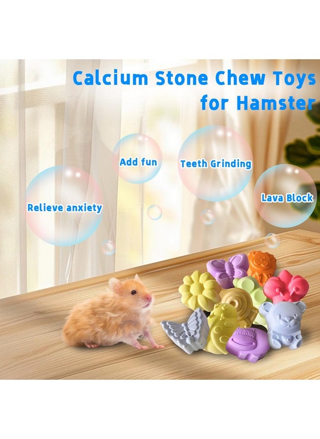 Hamiledyi 10 Pieces Hamster Teeth Grinding Lava Block Calcium Stone Chew Toys for Chinchillas Rabbits Gerbil Guinea Pig Syrian Hamster Squirrel Ferret  - Image 3