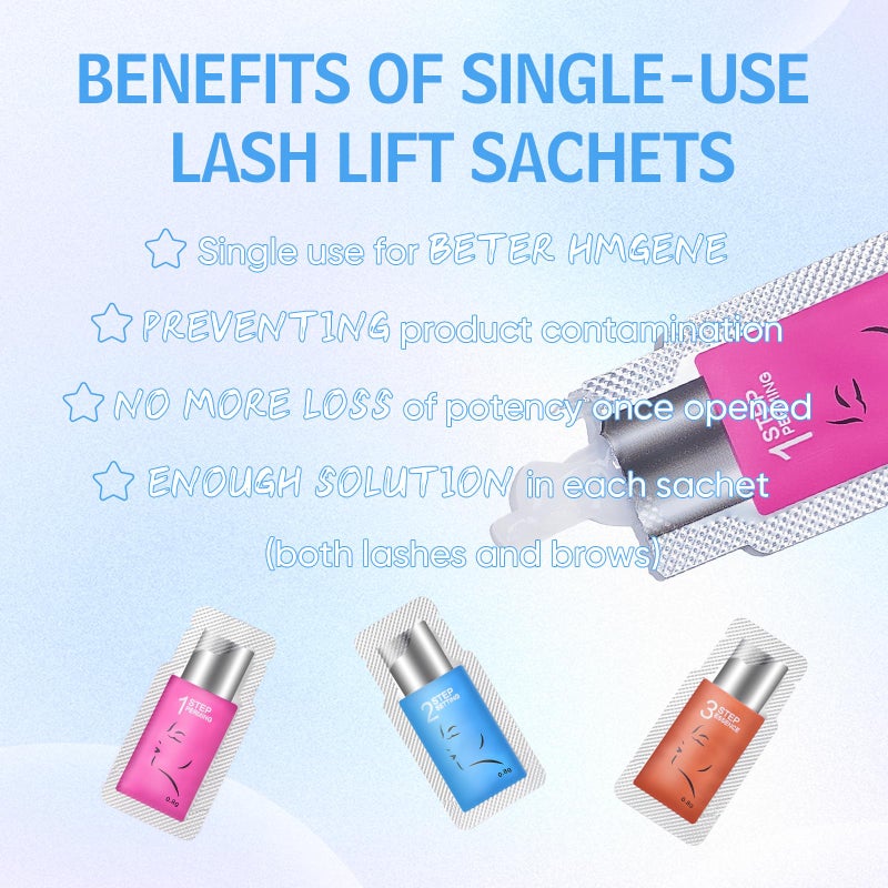 PERMANIA Lash Lift Kit, Lash Perm Kit, Fast Eyelash Lifting 5 Minutes DIY at Home with Strong Glue Disposable Sachet Lash Lifting Kit Last 6 Weeks (15pcsï¼‰ - Image 5