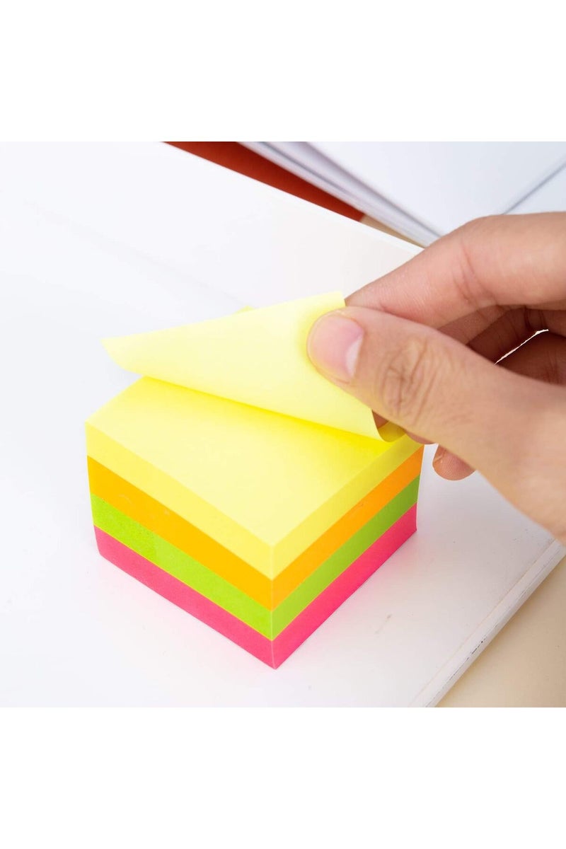 Deli ملاحظات لاصقة قابلة لإعادة التمركز EA03303 نيون (مربعة، 5.1 × 3 × 5.1 سم، 6 دفاتر) - Image 4