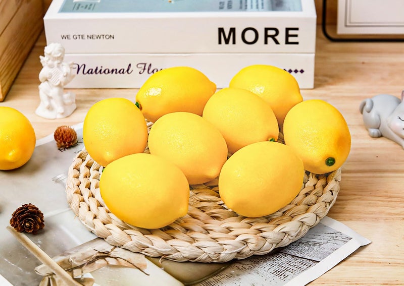 Toopify 20pcs Yellow Artificial Lemons Fake Fruit Lemons Artificial Lifelike Simulation Lemon for Home House Kitchen Party Decoration - Image 5