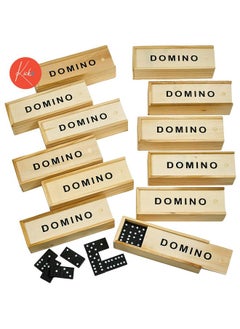 Kicko Kicko Mini Wooden Dominoes Set - 12 Pack - Miniature Classic Board Games - Small Blocks, Educational Toys, Game Tiles, Leisure Time, for Teens and Adults  - Image 5
