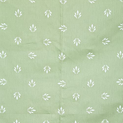 Swayam 250TC Diwan Set Mercerized Cotton 6 Pcs | Deewan Floral Printed Bedsheet Set for Living Room Hall (1-Bed Sheet 60x90 Inch | 2-Bolster Cover 30x30 Inch | 3 Cushion Cover 16x16 Inch) - Green - Image 4
