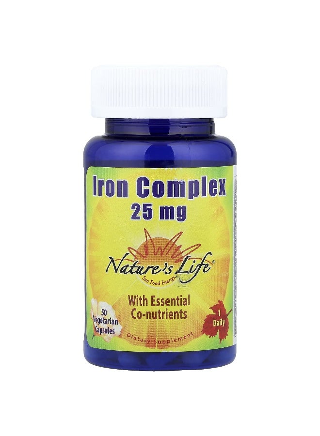 Nature's Life Nature's Life, Iron Complex, 50 Vegetarian Capsules  - Image 1
