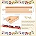 Liliful Pack of 16 Wooden Train Track Expansion MaleMale FemaleFemale Train Track Compatible with Most Trains TracksStraight - Image 4