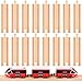 Liliful Pack of 16 Wooden Train Track Expansion MaleMale FemaleFemale Train Track Compatible with Most Trains TracksStraight - Image 2