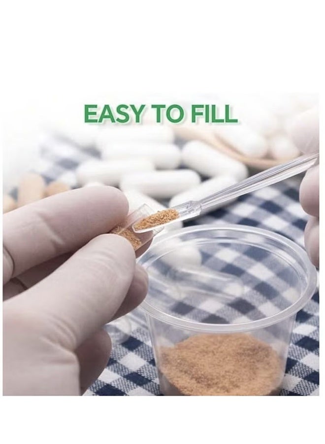 YJ Empty Capsules  - 100 Empty Gelatin Capsules - Empty Pill Capsules - Do It Yourself Capsule Filler - Empty Fillable Pill Capsules - Image 2