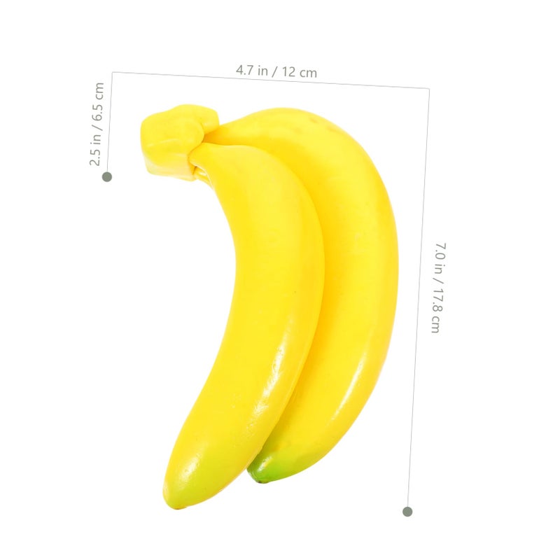 Lifelike Artificial Banana Bunch 3Pcs Realistic Fake Fruit Decor for Home Photography Teaching - Image 3