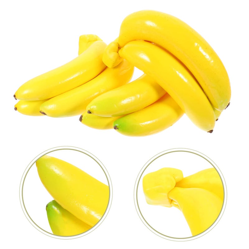 Lifelike Artificial Banana Bunch 3Pcs Realistic Fake Fruit Decor for Home Photography Teaching - Image 4