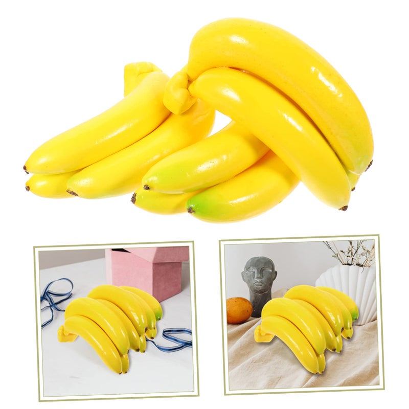 Lifelike Artificial Banana Bunch 3Pcs Realistic Fake Fruit Decor for Home Photography Teaching - Image 5