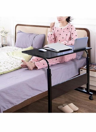 Bedside Table Height Adjustable Computer Laptop Table Side Folding Over Bed Versatile Home Office With Wheels Color Black 80X40X90 CM - pzsku/Z8F1F69266BCE19747FB2Z/45/_/1692616003/0c02616e-994f-4abe-8dae-ed7249f2d1b6